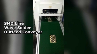 Linha transporte do mergulho de Outfeed da solda da onda do transporte de correia do PWB da máquina do conjunto