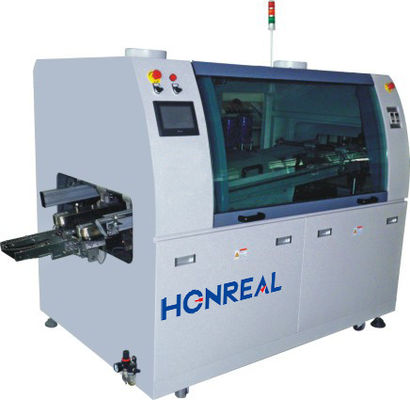 Pequena máquina de solda de ondas SMT de onda dupla para linha de montagem de PCB THT