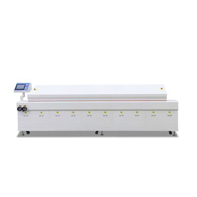 Máquina de solda de refluxo SMT de zona 8 com controlo PLC touch screen