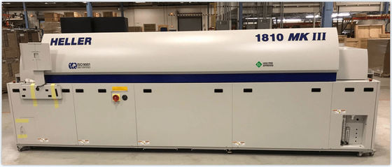Heller 1810 MK5 10 Zona SMT Forno de refluxo para solda livre de chumbo de PCB 2&quot; 22&quot; 5 56 cm Largura