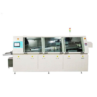 Máquina de solda automática de ondas de mergulho 3 Zona de ar quente individual de fundo 390kg Capacidade de pot de solda