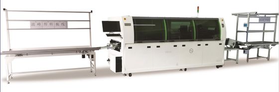 380V 60Hz SMT Mini Automático Dual Wave PCB através de um buraco Máquina de solda de onda de precisão livre de chumbo com controle de tela sensível ao toque PLC